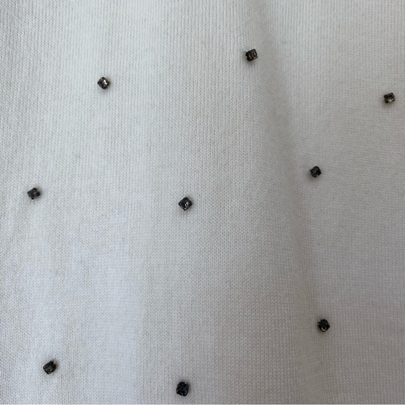 Ann Taylor Wool Blend V-Neck Sweater With Rhinestones Size S - Picture 2 of 8